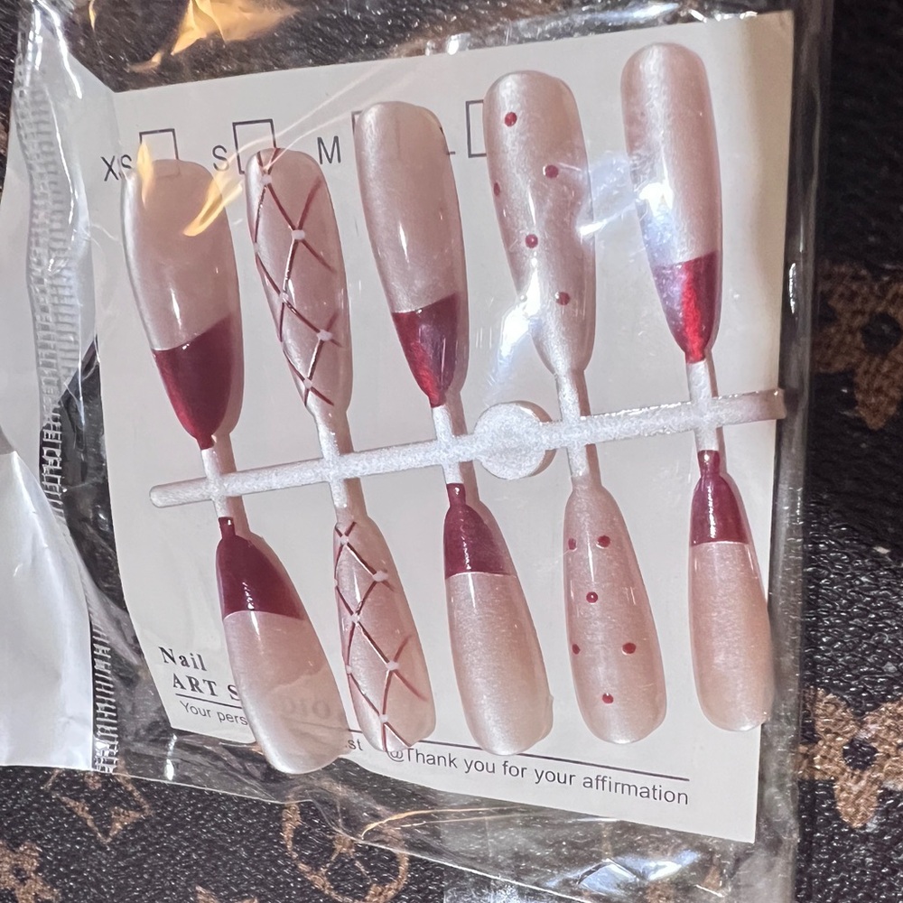 $15 for two.DIY Nail Art Set - Red and cream
